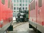 Bahnhofsfest in Chur,zwischen zwei E-Loks die G 3/4 Nr.1 Rh�tia 
25.05.08 ...
