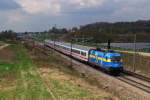 1116 029 (EM - Schweden) mit IC 2083 vor Haspelmoor ...