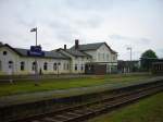 Bahnhofsgeb�ude von Soltau (Hannover). Das Geb�ude besitzt sogar noch einen ...