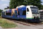 Vt 008 der Breisagu-S-Bahn , mit Werbung von Badenova steht ...