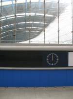 Blick in die ehemalige Abfahrthalle des Eurostars in London Waterloo. ...