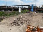 Bauarbeiten am s�dlichen Vorplatz des Bhf. Ostkreuz. 7.6.2008  ...