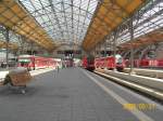 Links ein 628er, mitte und rechts jeweils ein Doppelstocksteuerwagen am ...