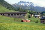 RhB - Regionalzug 228 von Samedan nach St.Moritz am 07.06.1992 ...