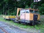 Dieser Schmalspur SKL stand am 03.06.2008 im Bahnhof Cranzahl abgestellt ...