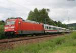 101 077-6 mit dem IC 2006 (IC Bodensee)am km 70,0 ...