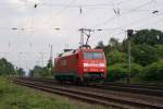 BR 152 152 064-2 als Lz kommend aus Neuss Nievenheim (War zuvor mit gem. GZ dort hin gefahren) in Richtung Neuss Gbf,um dort einen GZ abzuholen in Neuss Norf am 17.06.08
