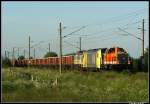 Locon Logistik und Consulting AG Locon 213 + ER 20.09 + ITB 1101 bespannten am Abend des 24.05.08 den Kreidezug von R�gen in Richtung Rostock.