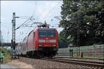 BR 146 mit Zugen Die ehemalige Ludwigshafener 146 001 (9180 6 146 001-3 D-DB) hat seit 2006 in NRW eine neue Heimat gefunden. Am 15.06.2008 bespannt sie den RE2 (RE 10219) 'Rhein-Haard-EXPRESS', von M�nchengladbach Hbf nach M�nster(Westf)Hbf, und verl�sst den Bahnhof Haltern am See.