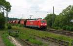 BR 189 mit G�terzug durchf�hrt Oberhaun Richtung Fulda.  ...