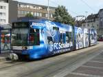 bochum-gelsenkirchener-strasenbahn-ag-bogestra 18.06.08,BOGESTRA 419 in Wattenscheid,Werbung FC Schalke 04.