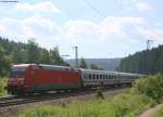 101 089-1 mit dem IC 2004 (Konstanz-Emden) am km 69,0 ...