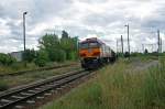 M62M 006 bei Ausfahrt am 27.06.2008 aus dem Bahnhof Guben ...