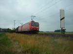 zwei 145er mit einem Kohlezug bei Haste  ...