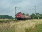 140 036 mit einem Autozug bei Haste  ...