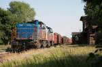 MaK G 1700 der Verkehrsbetriebe Peine-Salzgitter GmbH stehen mit den ...