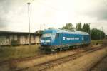 Die PRESS mit ihrer HERCULES-Maschine 253 014 2006 in Bergen/R�gen. ...