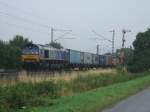 ERSR 6615 mit Containerzug am 10.7.2008 durch Emmerthal -> Altenbeken ...