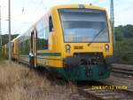 Die ODEG mit drei Triebwagen ist am 12.07.2008 wieder auf ...