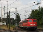 110 494-2 zog am Nachmittag des 12.07.2008 eine RB von ...