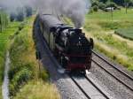 41 018 und V100 2335 (am Zugende) am 5 Juli ...