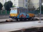 Bahndienstfahrzeug im Bahnhof in Olbia (Sardinien). (Aufgenommen im Juli 2008) ...