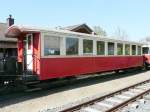 Brohltalbahn Brohltalbahn - Personenwagen 2 KL. B 24 ( ex FW B 24 ) im Bahnhofsareal von Engeln am 03.05.2008