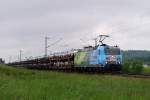 Werbelokomotiven 185 152 (K+S) mit dem 51073 vor Haspelmoor (05.06.2008)