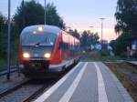 kbs-978-mittelschwabenbahn 642 074 RB 37883 steht Abfahrbereit im Bahnhof Krumbach am 14 Juli 2008