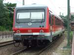 VT 628 272 Rangiert in Germersheim kurz nach seiner Ankunft. ...