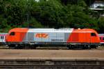 RTS 2016 905 in kompletter Seitenansicht bei Durchfahrt Geislingen/Steige. (17.07.2008) ...