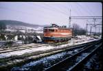 Die neue JZ-Lokomotive 441-502 am 17.Februar 1970 in Novska. Zu ...
