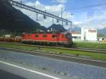Eine Re 6/6 als Lokzug von Buchs/SG nach Landquart bei ...