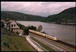 Flugh�he 0 des Airport Express bei F�rstenberg am Rhein gegen�ber ...
