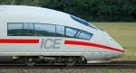 ICE-Kopf mit Tempo 110 bei Westerstetten am 23.07.2008 ... ICE-Kopf mit Tempo 110 bei Westerstetten am 23.07.2008 ...