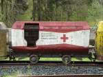 feld--und-grubenbahnmuseum-fortuna-fgf FGF - Erste-Hilfe-Grubenwagen Nr.357 Abgestellt im Areal der Feld und Grubenbahn Fortuna in Oberbiel-Sloms am 01.05.2008