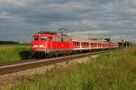 br-110-bugelfalte 110 352 mit RE 37047 vor Haspelmoor (20.06.2008)