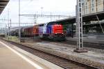 am-843-mak-1700 Am 843 056-3 rollt am 21.7.08 mit einem G�terzug durch Muttenz.