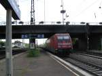 BR 101 mit Zugen Ein IC391 von Frankfurt(Main)Hbf nach Linz Hbf.Am 23.07.08 bei der ausfahrt in Weinheim.