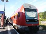 doppelstock-steuerwagen-ex-dr Alter modernisierter DR-Dosto-Steuerwagen als RE nach Stendal in Uelzen. Aufgenommen am 22.07.08