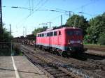 BR 140 mit Zugen 140 844-2 mit einem Stahlplattenzug in Hamm(Westf.)
Aufgenommen am 24.07.2008