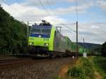 Re 482 011 mit Hangartnerzug am 08.07.2008 zwischen Tecknau und ...