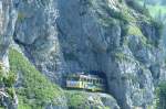 Triebwagen der Wendelsteinbahn kurz ...  Manfred Mehringer 29.07.2008