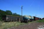 Abgestellte G�terwagen   ...  Frank Gutschmidt 30.07.2008