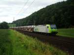 Re 485 009 mit GZ bei Tecknau am 08.07.2008  ...