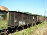 Der Dreiachsige ehemalige Bahnhofswagen von Bautzen steht auch im Eisenbahnmuseum ...