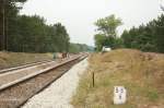 Gleisbaustelle, Einbau eines �berholgleises, ...  Frank Gutschmidt 02.08.2008
