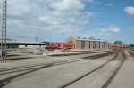 333 031 bei Rangierarbeiten am 31.05.08 im Wagenwerk M�nchen-Pasing (TdoT) ...