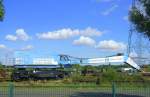 Kranwagen der Magdeburger Hafenbahn GmbH, fotografiert am 05.08.08 in der ...