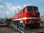 br-231-dr-131 130 002-9 auf der Drehscheibe der IG Bw Dresden-Altstadt bei der Saisoner�ffnung am 26.4.2008. Diese Lok (Bj.1970)war bis 1994 im Betriebsdienst.